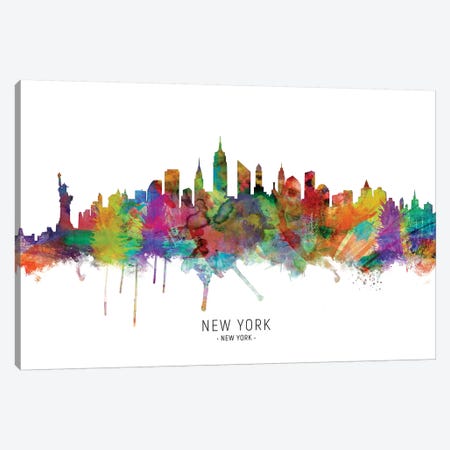 New York City Skyline Canvas Print #MTO1939} by Michael Tompsett Canvas Wall Art