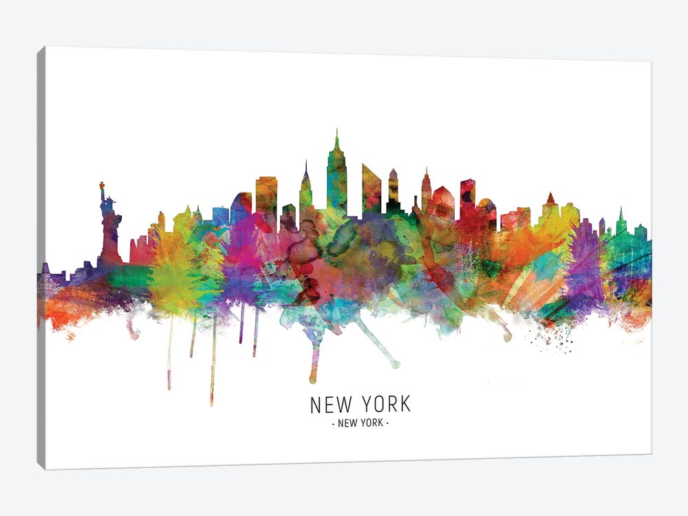 New York City Skyline by Michael Tompsett 1-piece Canvas Print