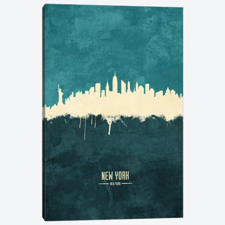 New York City Skyline Canvas Print #MTO1940} by Michael Tompsett Art Print