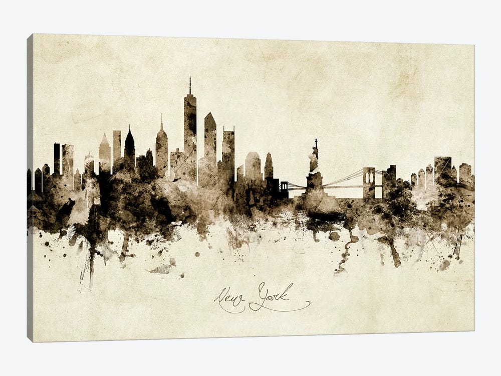 New York Skyline by Michael Tompsett 1-piece Art Print