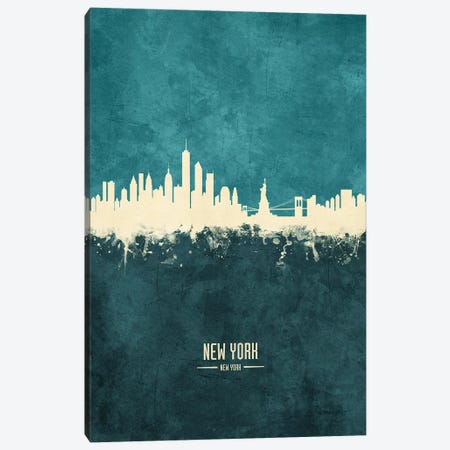 New York Skyline Canvas Print #MTO1944} by Michael Tompsett Canvas Artwork