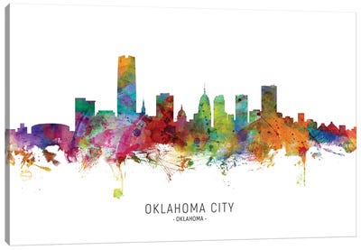 Oklahoma City Skyline Canvas Art Print - Oklahoma Art