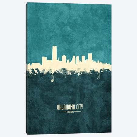 Oklahoma City Skyline Canvas Print #MTO1946} by Michael Tompsett Canvas Wall Art