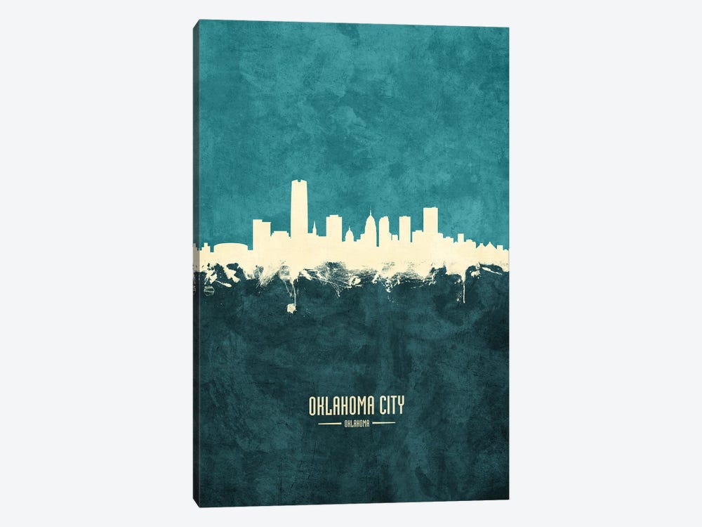 Oklahoma City Skyline by Michael Tompsett 1-piece Canvas Print
