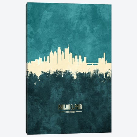 Philadelphia Pennsylvania Skyline Canvas Print #MTO1954} by Michael Tompsett Canvas Art Print