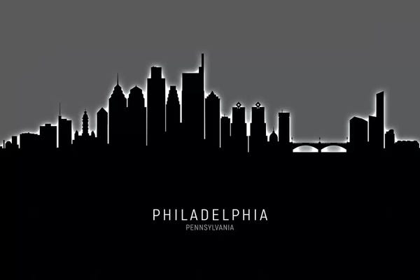 Black On Gray Philadelphia Pennsylvania Skyline