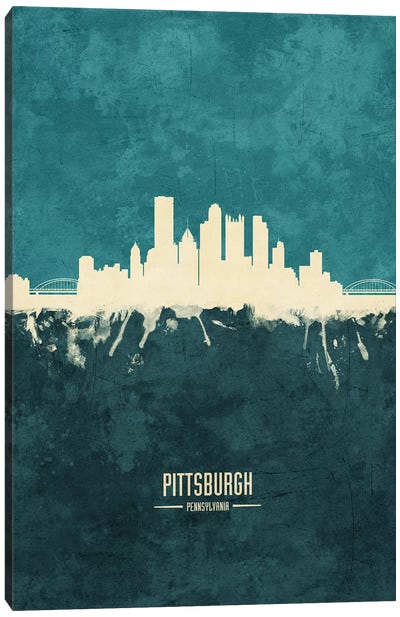 Pittsburgh Pennsylvania Skyline Canvas Art Print - Pittsburgh Skylines