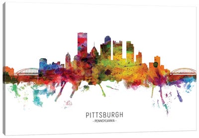 Pittsburgh Pennsylvania Skyline Canvas Art Print - Pittsburgh