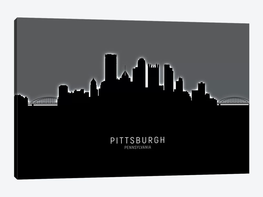 Pittsburgh Pennsylvania Skyline by Michael Tompsett 1-piece Canvas Art