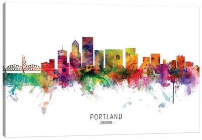 Portland Oregon Skyline Canvas Art Print - Portland