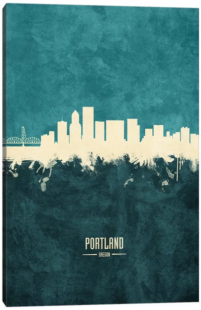 Portland Oregon Skyline Canvas Art Print - Oregon Art
