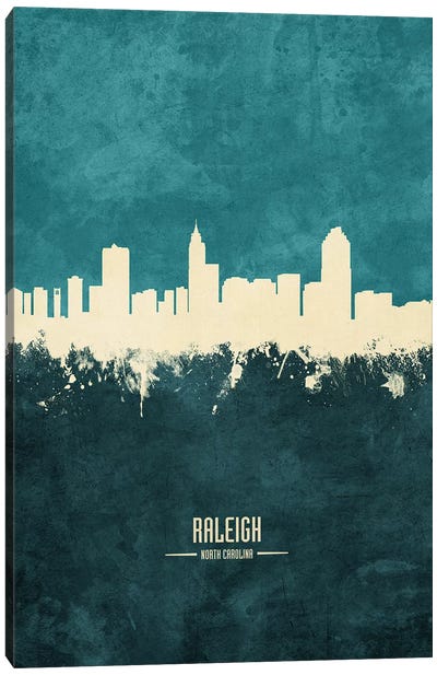 Raleigh North Carolina Skyline Canvas Art Print - North Carolina Art