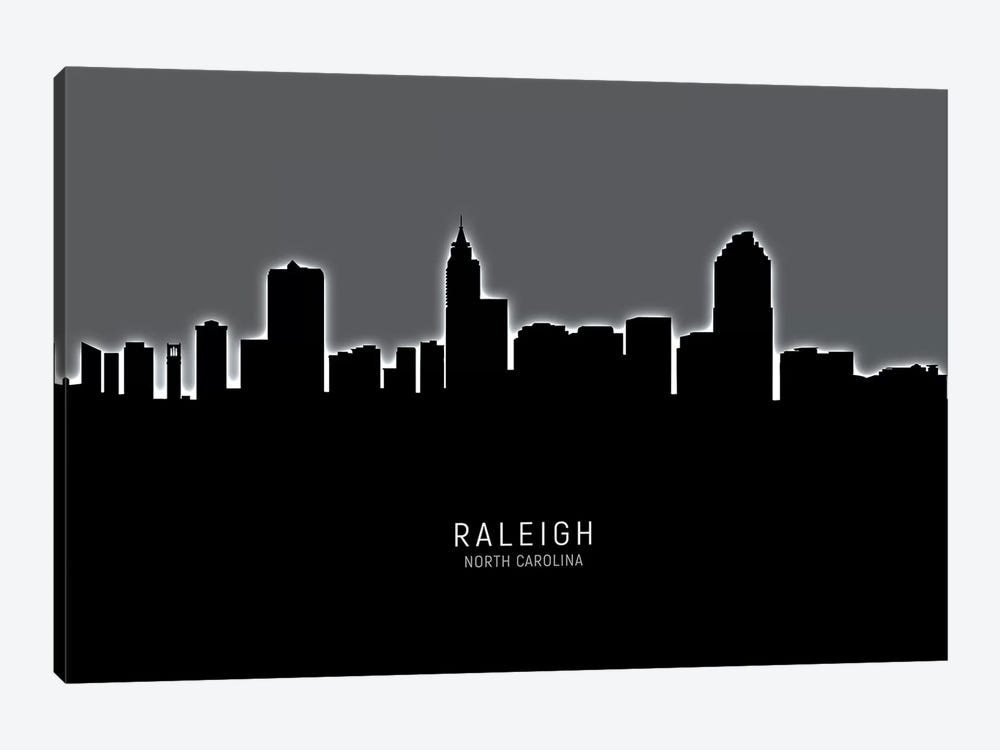 Raleigh North Carolina Skyline by Michael Tompsett 1-piece Canvas Art