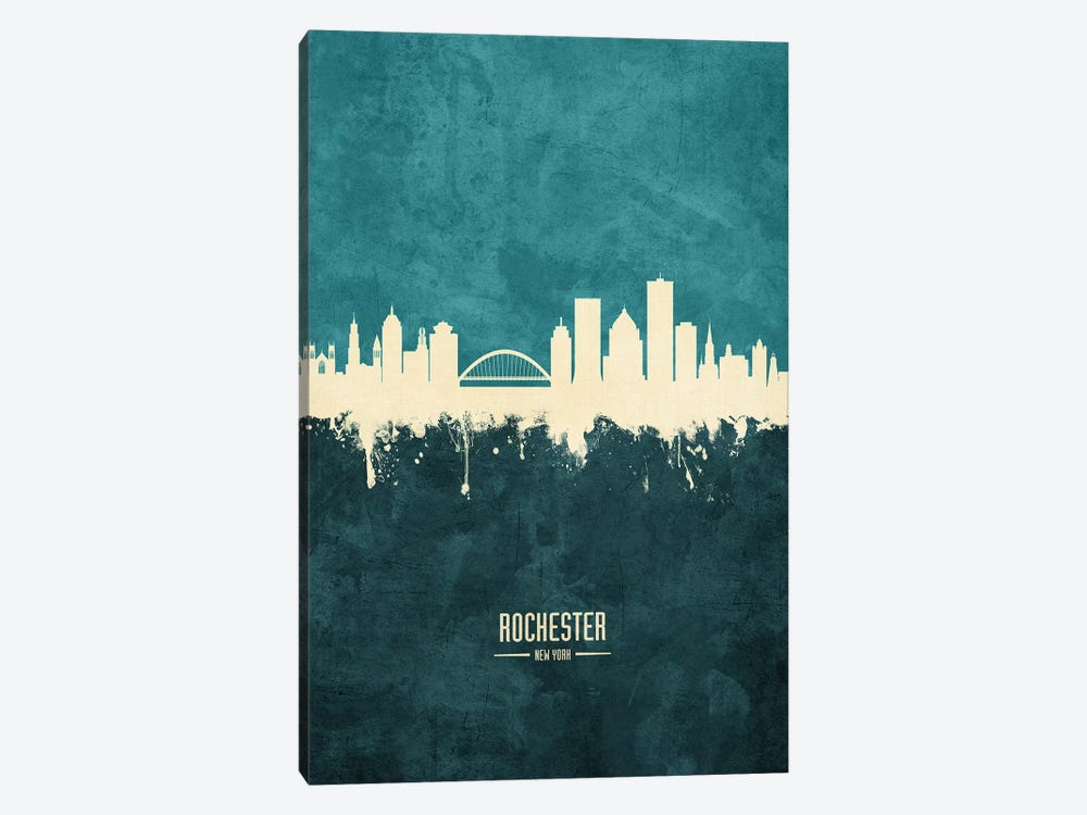 Rochester New York Skyline by Michael Tompsett 1-piece Canvas Print