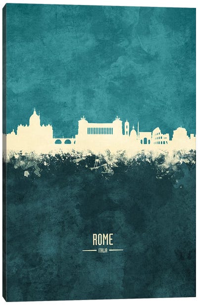 Rome Italy Skyline Canvas Art Print - Rome Art