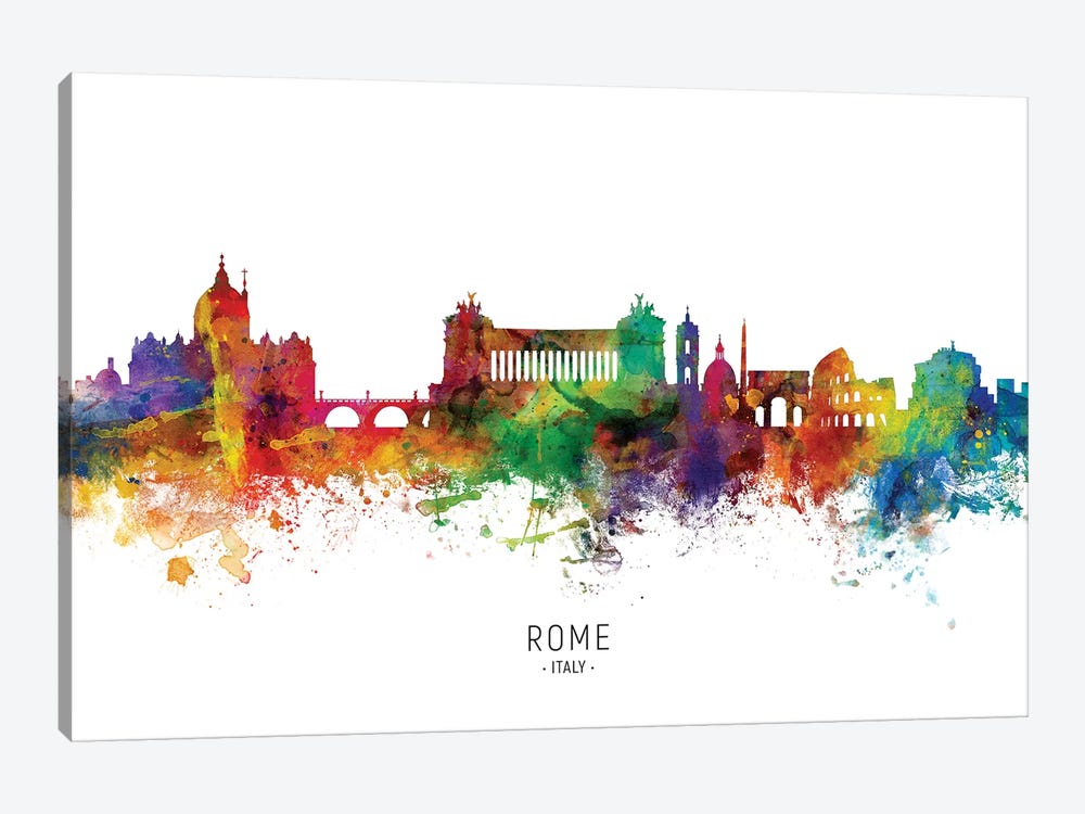Rome Italy Skyline by Michael Tompsett 1-piece Canvas Artwork
