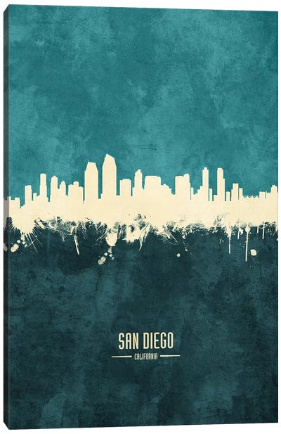 San Diego California Skyline Canvas Art Print - San Diego Art