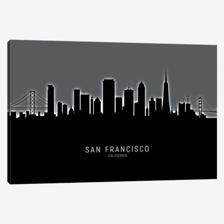 San Francisco California Skyline Canvas Print #MTO1986} by Michael Tompsett Canvas Artwork