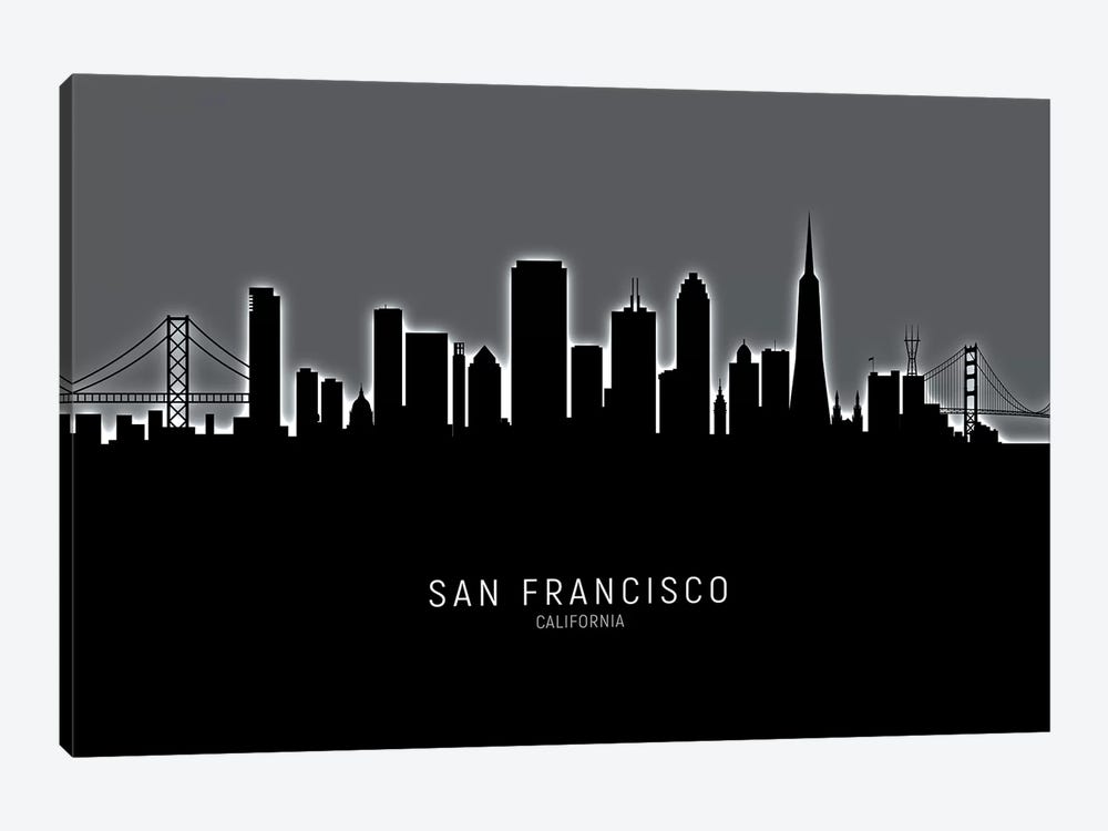 San Francisco California Skyline by Michael Tompsett 1-piece Art Print