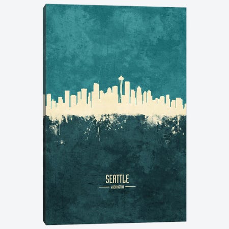 Seattle Washington Skyline Canvas Print #MTO1987} by Michael Tompsett Canvas Art