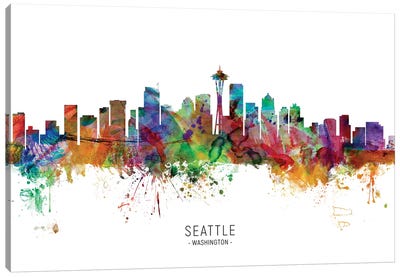 Seattle Washington Skyline Canvas Art Print - Seattle Skylines