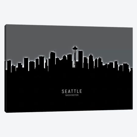 Seattle Washington Skyline Canvas Print #MTO1990} by Michael Tompsett Canvas Artwork