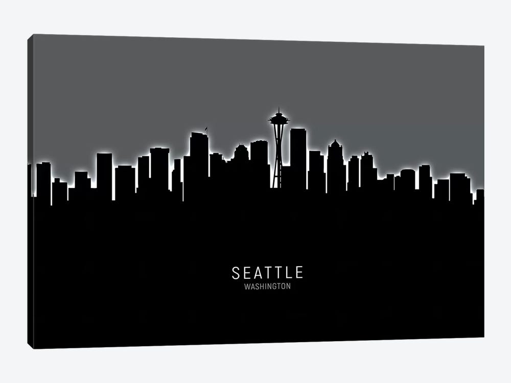 Seattle Washington Skyline by Michael Tompsett 1-piece Canvas Art