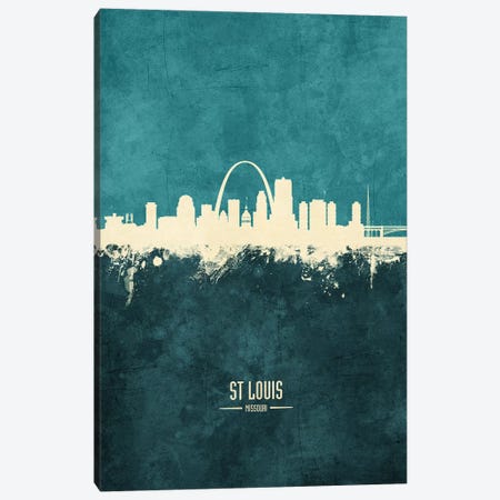 St Louis Missouri Skyline Canvas Print #MTO1992} by Michael Tompsett Canvas Art