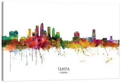 Tampa Florida Skyline Canvas Art Print - Michael Tompsett