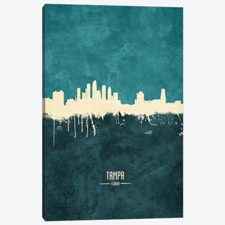 Tampa Florida Skyline Canvas Print #MTO1996} by Michael Tompsett Art Print