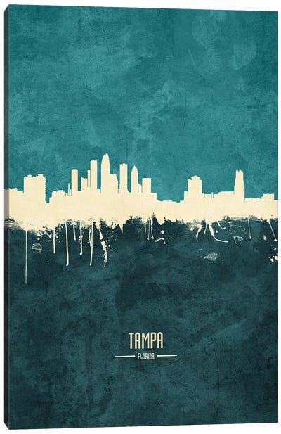 Tampa Florida Skyline Canvas Art Print - Industrial Office