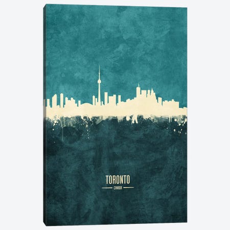 Toronto Canada Skyline Canvas Print #MTO1998} by Michael Tompsett Canvas Artwork