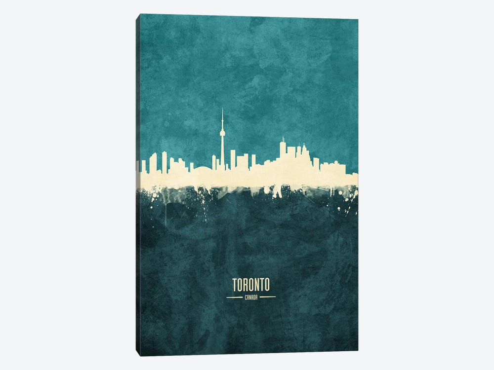 Toronto Canada Skyline by Michael Tompsett 1-piece Canvas Art