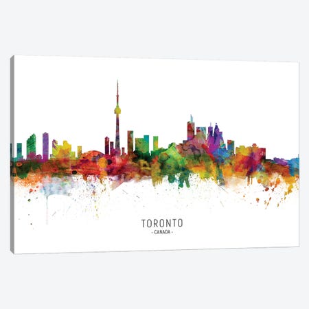 Toronto Canada Skyline Canvas Print #MTO1999} by Michael Tompsett Canvas Art