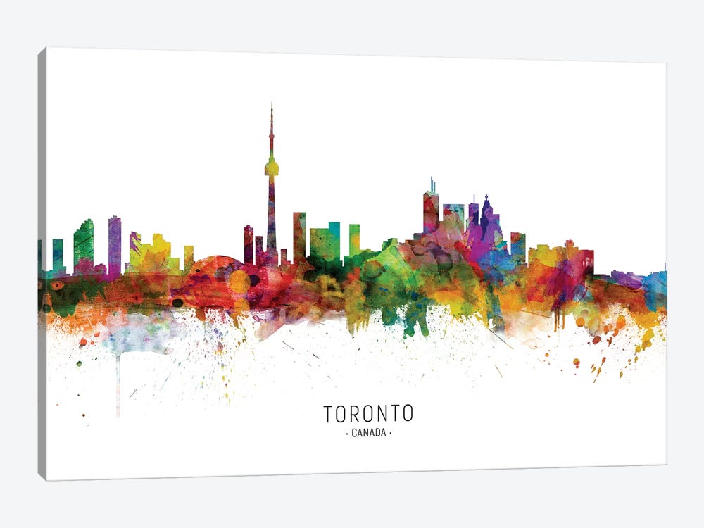 Toronto Canada Skyline by Michael Tompsett 1-piece Canvas Print