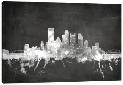 Pittsburgh, Pennsylvania, USA Canvas Art Print - Black & White Scenic