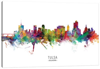 Tulsa Oklahoma Skyline Canvas Art Print - Oklahoma Art