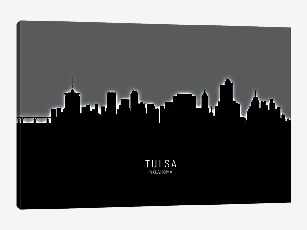 Tulsa Oklahoma Skyline by Michael Tompsett 1-piece Canvas Artwork