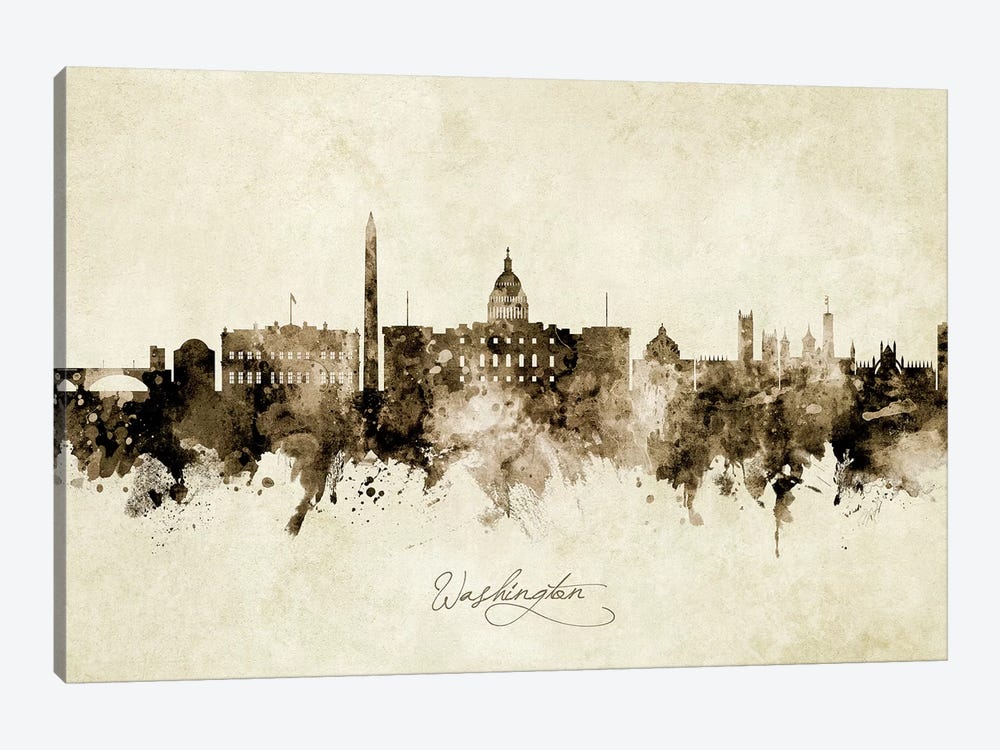 Washington DC Skyline by Michael Tompsett 1-piece Art Print
