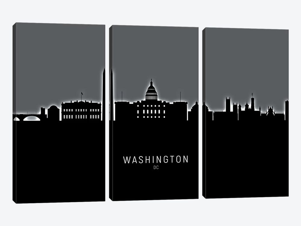 Washington DC Skyline by Michael Tompsett 3-piece Canvas Art