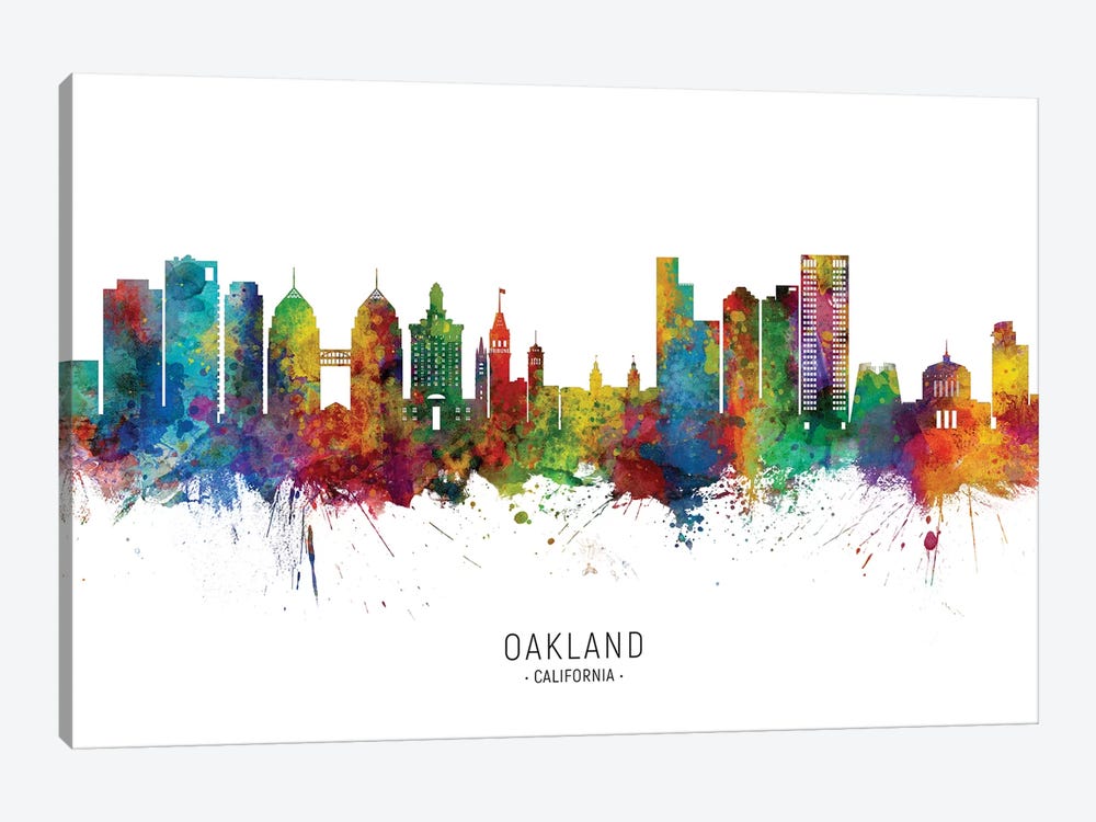 Oakland, California Skyline by Michael Tompsett 1-piece Art Print
