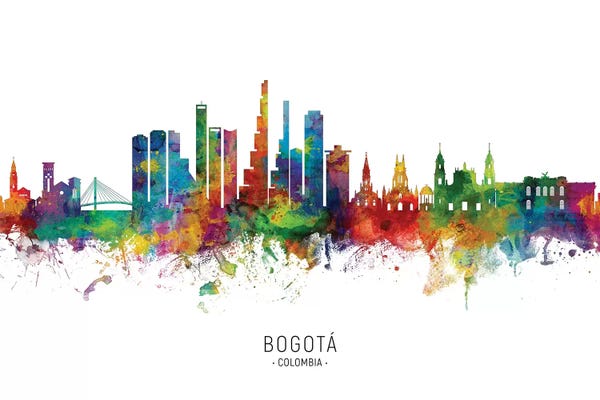 Michael Tompsett: Bogota, Colombia Skyline by Michael Tompsett