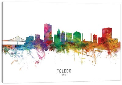 Toledo Ohio Skyline Canvas Art Print
