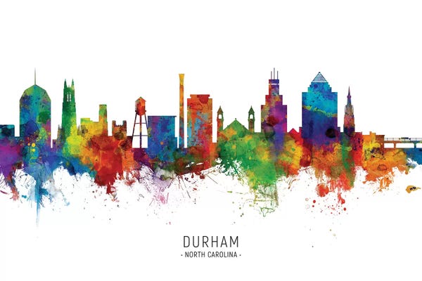 Michael Tompsett: Durham North Carolina Skyline by Michael Tompsett