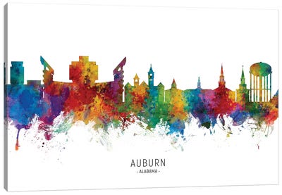 Auburn Alabama Skyline Canvas Art Print - Alabama Art