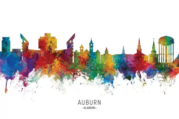 Michael Tompsett: Auburn Alabama Skyline by Michael Tompsett
