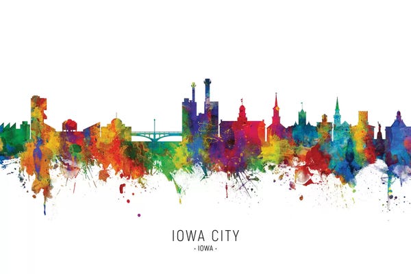 Iowa: Iowa City Iowa Skyline by Michael Tompsett
