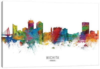 Wichita Kansas Skyline Canvas Art Print - Kansas
