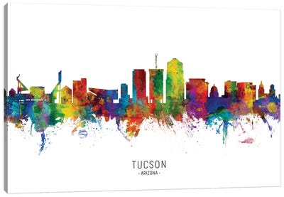 Tucson Arizona Skyline Canvas Art Print - Tucson Art