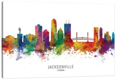 Jacksonville Florida Skyline Canvas Art Print - Jacksonville